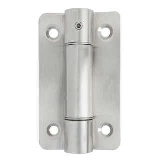 BISAGRA PLANA CON MUELLE. ACERO INOXIDABLE INOX 304. MATE. 90X52X2