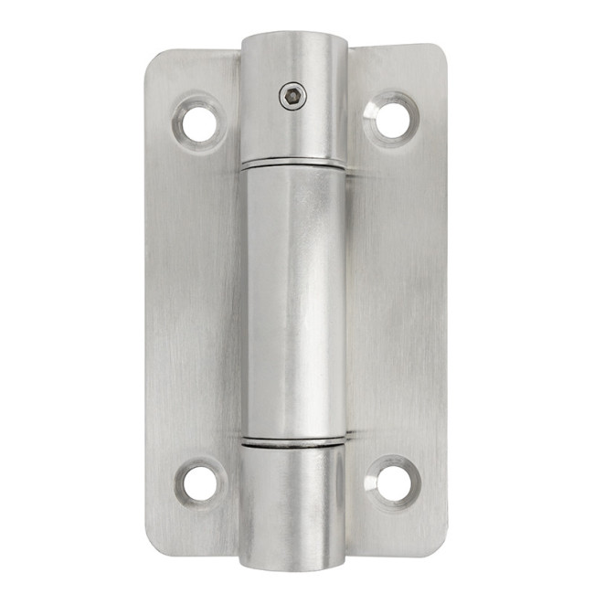 BISAGRA PLANA CON MUELLE. ACERO INOXIDABLE INOX 304. MATE. 90X52X2