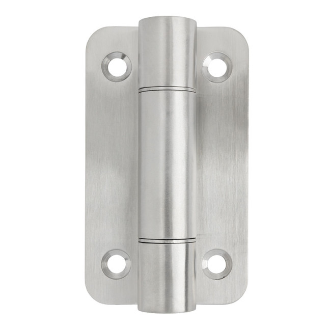 BISAGRA PLANA PARA CABINA SANITARIA CABINE. ACERO INOXIDABLE 304. ACABADO MATE. CON MUELLE