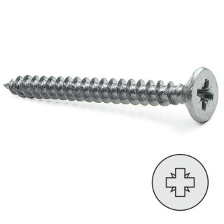 TORNILLO ROSCA MADERA. ACERO. CABEZA PLANA AVELLANADA. POZIDRIV