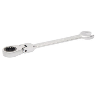 LLAVE COMBINADA CON CARRACA ARTICULADA. ACERO CROMADO O NIQUELADO. SATINADO BRILLANTE - IRIMO
