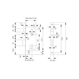 CERRADURA TESA 2030FRS6RNE ANTIPÁNICO ENTRADA 60MM ACABADO NEGRO 2