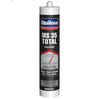 SELLADOR ADHESIVO MONOCOMPONENTE MS MS 35 TOTAL. TRANSPARENTE. PINTABLE. 280 ML - QUILOSA