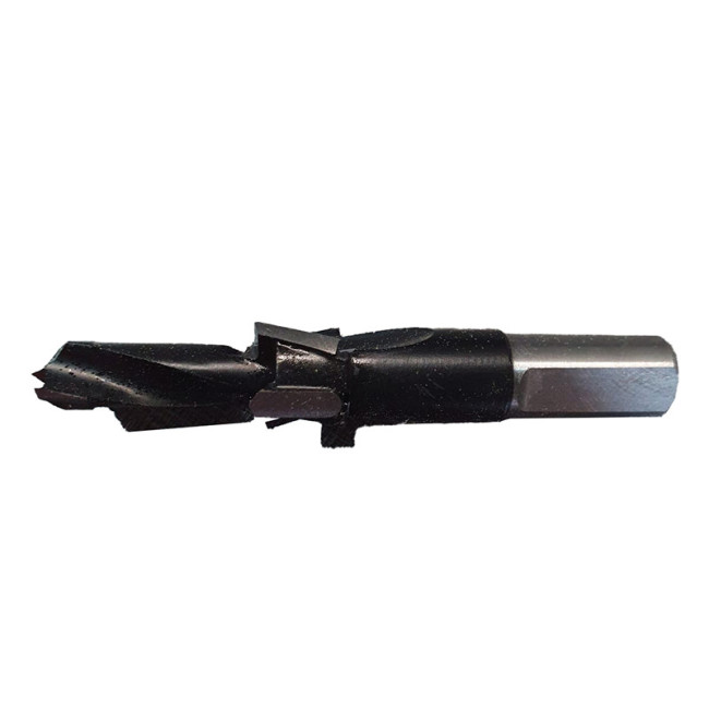 BROCA ESPECIAL PARA MADERA NO-ONE. VÁSTAGO HEXAGONAL. ACERO. NEGRO. HELICOIDAL DE CORTE