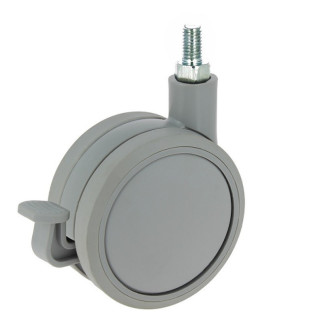 RUEDA GIRATORIA ROLOM ARO DOBLE Ø80 ERM8 - CON FRENO / SIN FRENO, BANDA DE GOMA 2