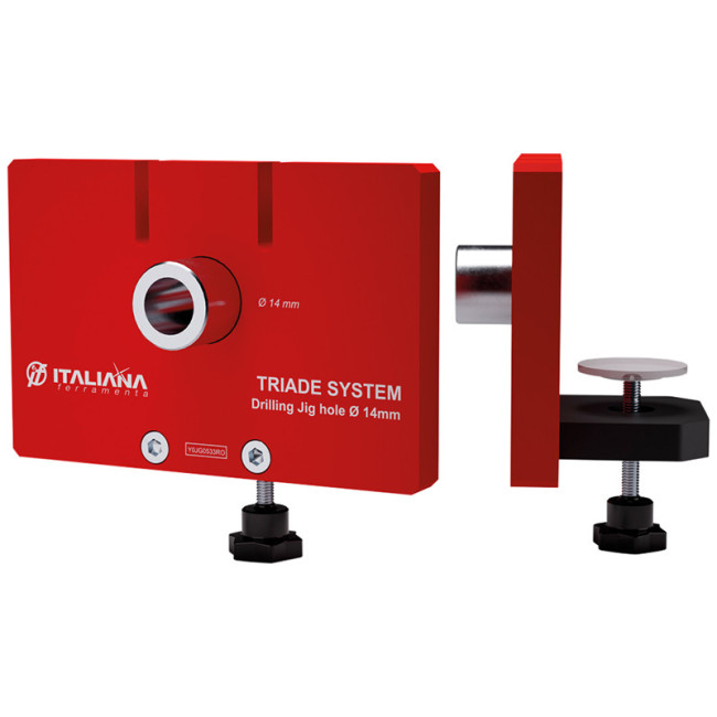 PLANTILLA DE TALADRADO TRIADE PRO . ZAMAK-ACERO-PLÁSTICO. ZINCADO. DIÁMETRO 14MM - ITALIANA FERRAMENTA
