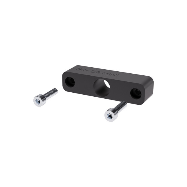 PLAQUITA DE FIJACIÓN. ALUMINIO. NEGRO MATE. PARA MINI RIEL. TORNILLOS ALLEN INCLUIDOS - ITALIANA FERRAMENTA