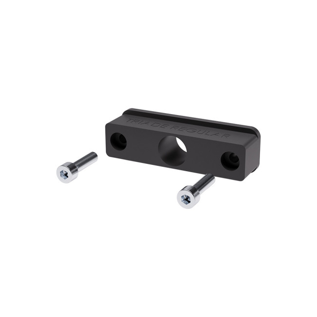 PLAQUITA TRIADE PRO REGULAR. ALUMINIO. NEGRO ANODIZADO. PARA PLANTILLA. TALADRO PASANTE CENTRAL - ITALIANA FERRAMENTA