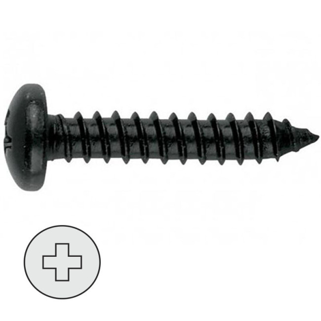 TORNILLO ROSCA CHAPA. ACERO. NEGRO....