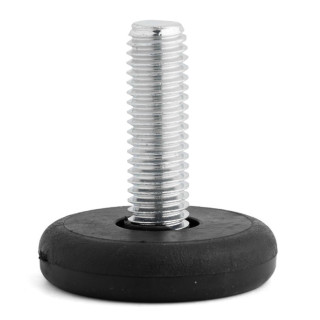 PIE NIVELADOR ANTIDESLIZANTE TINI M8 Ø30 ACERO-PLÁSTICO ACABADO ZINCADO-NEGRO 2