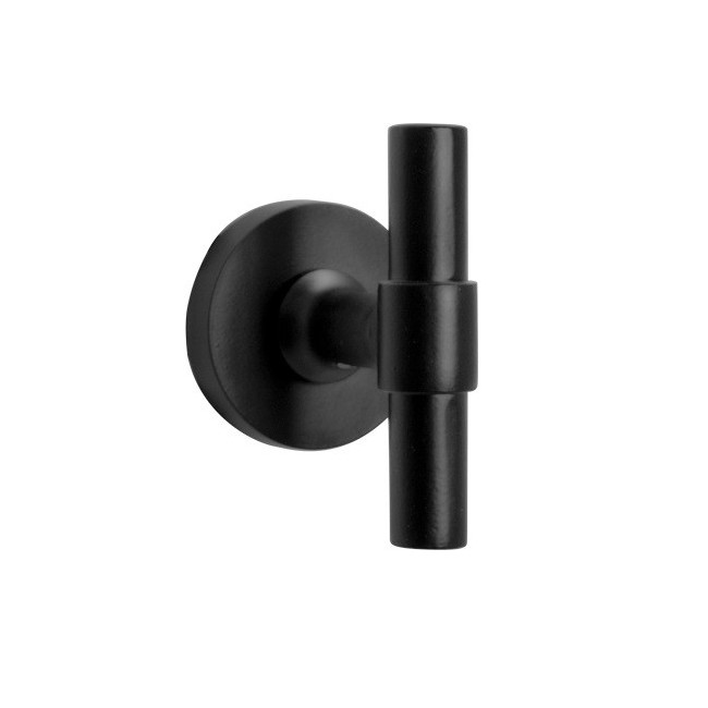 MANILLA ROSETA T 80MM Ø50 ACABADO NEGRO MATE, LATON MATE, NIQUEL SATINADO