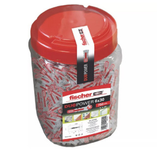 BOTE TACO FISCHER DUOPOWER 6x30 750unds PARA TORNILLOS DE 4-5mm