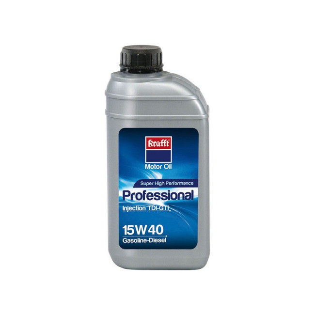 ACEITE GENERADOR KRAFFT PROFESSIONAL TDI-GTI. LUBRICANTE MINERAL MULTIGRADO. MOTORES GASOLINA Y DIÉSEL. PLÁSTICO RÍGIDO.