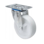 RUEDA GIRATORIA ARO NYLON Ø125 PLÁSTICO CON/SIN FRENO