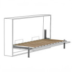 SOMIER HORIZONTAL 90x190 GRIS PATA BASCULANTE