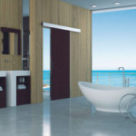 KIT DE HERRAJES ECLETTICA PARA PUERTA CORREDERA DE MADERA CON FRENO AMORTIGUADO Y CARRIL DE 3M - CARGA MÁXIMA 120