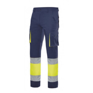 PANTALON ALTA VISIBILDAD  BICOLOR 100%ALGODON VARIOS COLORES TALLA S-XXL 2