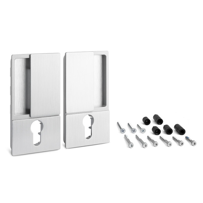 MANILLA WAVE PARA PUERTA BATIENTE CON CERRADURA CILÍNDRICA - SISTEMA ENRASADO PARA INTERIORISMO DE DISEÑO