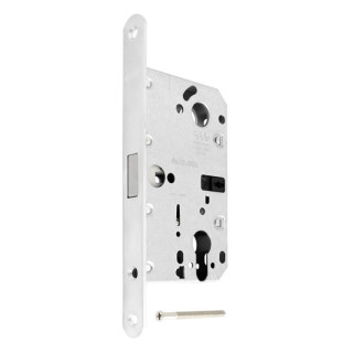 CERRADURA MAGNÉTICA MODELO WAVE ENTRADA 50 PUERTA BATIENTE ACABADO CROMO CEPILLAD 2