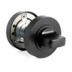 MULETILLA CON LLAVE Ø50X10MM NEGRO MATE / NIQUEL SATINADO / PULIDO BRILLO