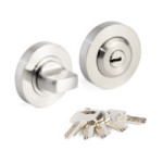 MULETILLA CON LLAVE Ø50X10MM NEGRO MATE / NIQUEL SATINADO / PULIDO BRILLO