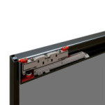 KIT MAGIC2 FRAME PARA PUERTAS DE PASO DE CRISTAL 80KG ACABADO NEGRO