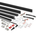 KIT MAGIC2 FRAME PARA PUERTAS DE PASO DE CRISTAL 80KG ACABADO NEGRO