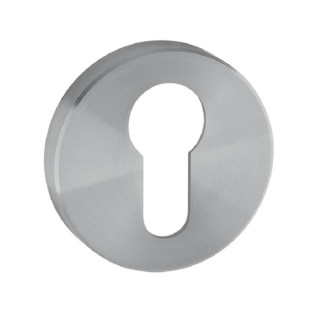 BOCALLAVE REDONDA IN.04.28R.Y08.N PARA CILINDRO EUROPEO - ACERO INOX SATINADO CON BASE INTERIOR DE NYLON