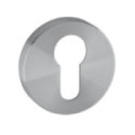 BOCALLAVE REDONDA IN.04.28R.Y08.N PARA CILINDRO EUROPEO - ACERO INOX SATINADO CON BASE INTERIOR DE NYLON