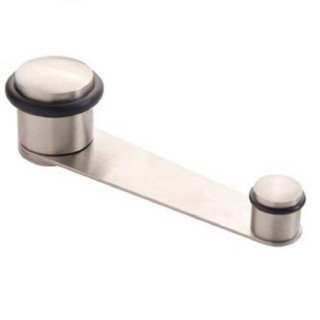 TOPE PUERTA C/RETENEDOR INOXIDABLE MATE LARGO TOTAL 105mm. LARGO ENTRE EJES 85mm