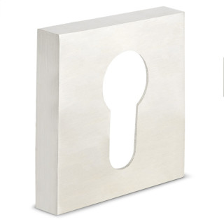 BOCALLAVE ALUMINIO YALE C CUADRADO 51x51 NIQUEL CEPILLADO, NEGRO MATE