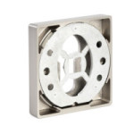 BOCALLAVE ZAMAK YALE Z CUADRADO 51X51 NIQUEL CEPILLADO, NEGRO MATE