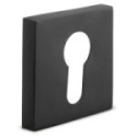 BOCALLAVE ALUMINIO YALE C CUADRADO 51x51 NIQUEL CEPILLADO, NEGRO MATE