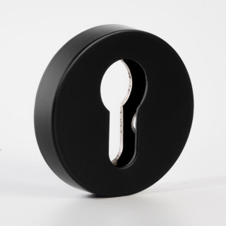 BOCALLAVE SEGURIDAD Ø51x10mm NEGRO, CROMO CEPILLADO, LATÓN MATE