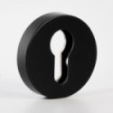 BOCALLAVE SEGURIDAD Ø51x10mm NEGRO, CROMO CEPILLADO, LATÓN MATE