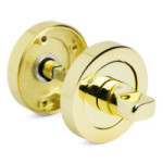 JUEGO MULETILLA DESBLOQUEO ZAMAK Ø50x10mm CUERO Y PULIDO BRILLO