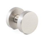 POMO MANIVELA REDONDO Ø53 ELIO NEGRO, NIQUEL SATINADO