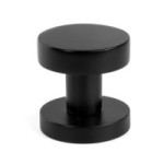 POMO MANIVELA REDONDO Ø53 ELIO NEGRO, NIQUEL SATINADO