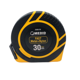 CINTA MÉTRICA METÁLICA FAST 30MS. ACERO AL CARBONO. LECTURA POR AMBAS CARAS. LONGITUD 30M. MÉTRICO