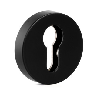 BOCALLAVE SEGURIDAD Ø51x10mm NEGRO, CROMO CEPILLADO, LATÓN MATE