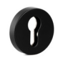 BOCALLAVE SEGURIDAD Ø51x10mm NEGRO, CROMO CEPILLADO, LATÓN MATE