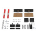 JUEGO DE ACCESORIOS SK GLASS 80 KBS CON TOPE - NEGRO Y PLATA MATE