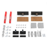 JUEGO DE ACCESORIOS SK GLASS 80 KBS CON TOPE - NEGRO Y PLATA MATE