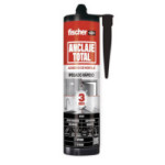 ADHESIVO TURBO ANCLAJE TOTAL NEGRO 290ml FISCHER 3seg 600Kg/m2 SECADO 8min