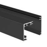 GUÍA ALUMINIO NEGRO SK GLASS 80 2M/3M NEGRO/PLATA