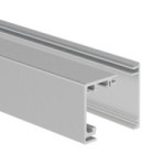 GUÍA ALUMINIO NEGRO SK GLASS 80 2M/3M NEGRO/PLATA