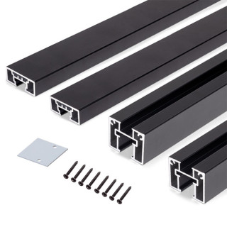 KIT DE PANEL FIJO MOVE 2700X1000 / 2700X1500 - MARCO DE ALUMINIO NEGRO