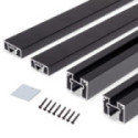 KIT DE PANEL FIJO MOVE 2700X1000 / 2700X1500 - MARCO DE ALUMINIO NEGRO