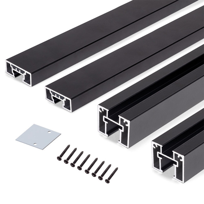 KIT DE PANEL FIJO MOVE 2700X1000 / 2700X1500 - MARCO DE ALUMINIO NEGRO