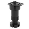 PATA DE COCINA REGULABLE LARRY. . NEGRO. PARA ZÓCALOS DE COCINA. ALTURA 75-175MM